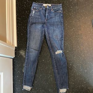 GAP 1969 super high-rise knee slit skinny jeans